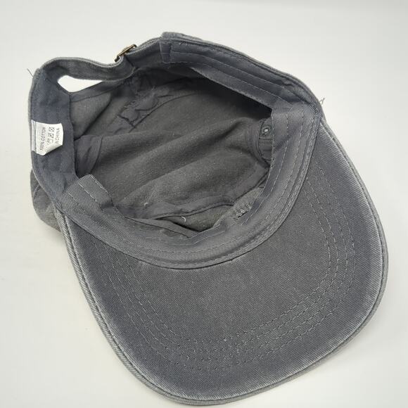 Unbranded Slideback Cadet Army Cap Gray One Size Adjustable Lightweight Cotton - Picture 7 of 9